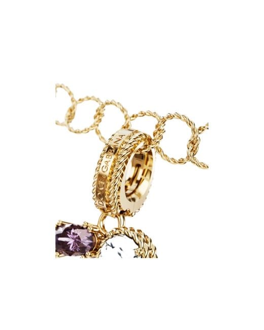 Dolce & Gabbana White 18Kt C Letter Gemstone Pendant