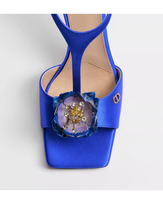 Dior Blue Flora Heeled Sandal