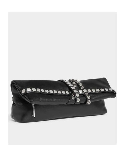 DSquared² Black Allover Studs Clutch Bag