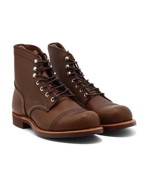 Red Wing Brown Lacing Ankle Boots for men