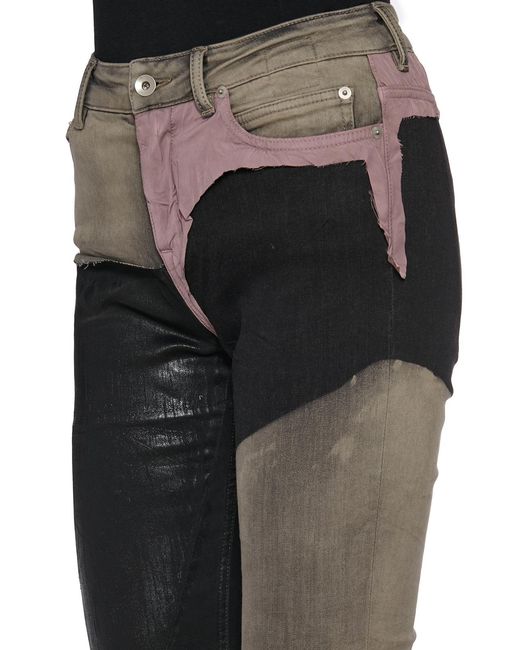 Rick Owens Black Logo Jeans