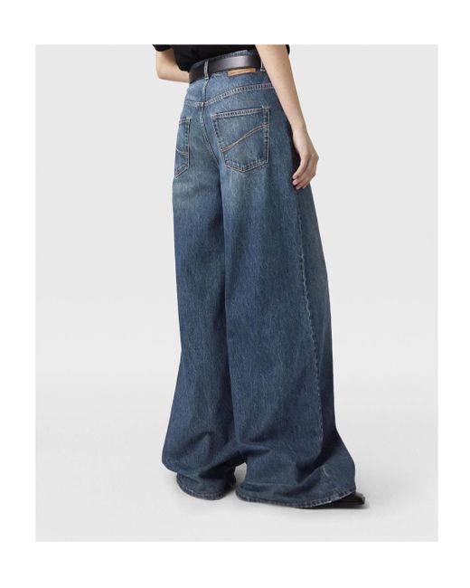 Stella McCartney Blue High-Rise Straight Leg Denim Jeans