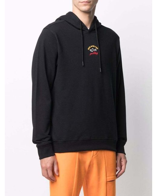 Paul & Shark Blue Logo-Print Pullover Hoodie for men