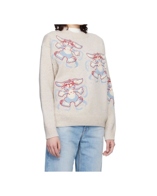 KENZO White Winter Holidays' Embroidered Jumper for men