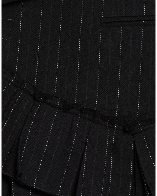Isabel Marant Black Striped Pleated Skirt