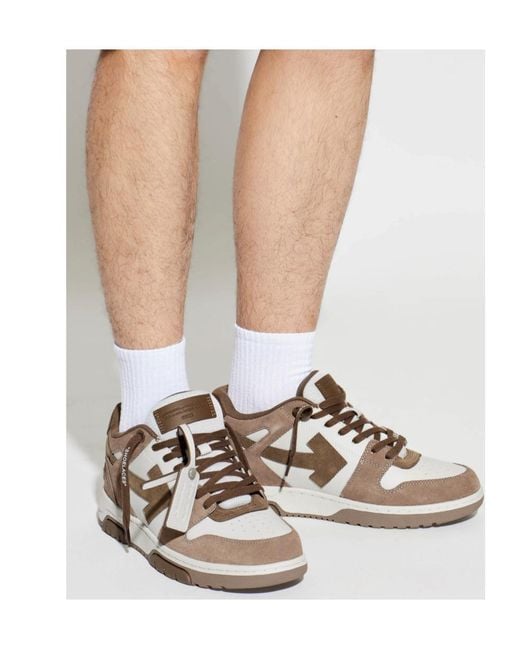 Off-White c/o Virgil Abloh Brown Out Of Office Lace-Up Sneakers for men