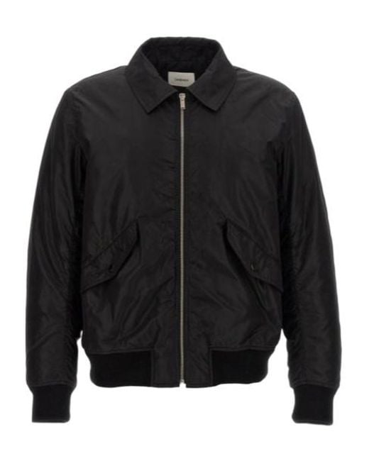 Saint Laurent Black Zip-Up Bomber Jacket for men