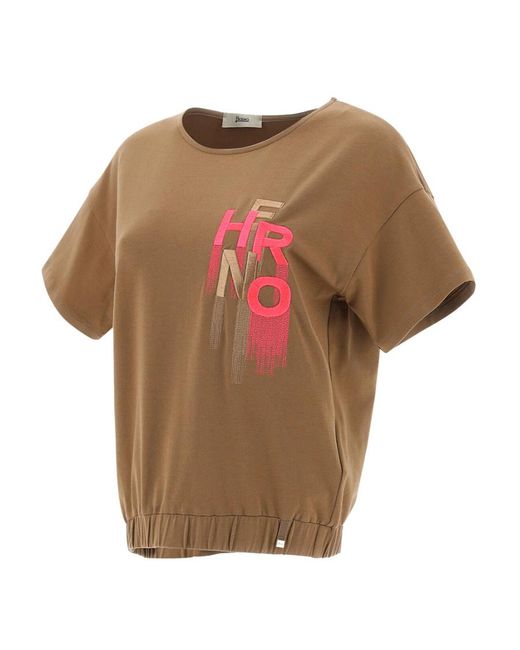 Herno Multicolor Logo Print T-Shirt