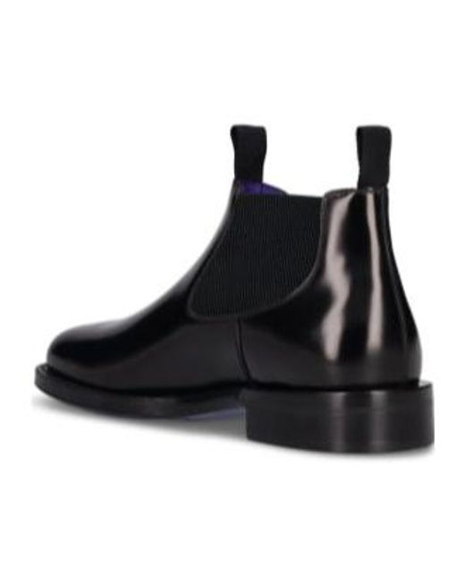 Burberry Black Mf Tux Elastic Patch Boots for men
