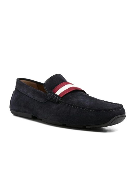 Bally Black Stripe-Detail Loafers for men