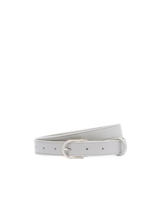Victoria Beckham White Dorian B Leather Belt