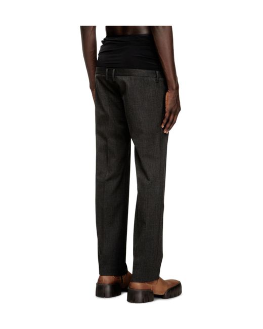 DIESEL Black High-Waisted Casual Pants