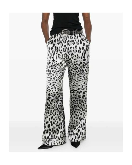 Dolce & Gabbana White Patterned Casual Pants