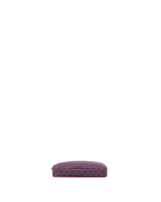 Emporio Armani Purple Logo Shoulder Bag