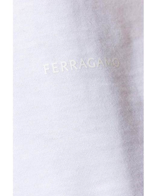 Ferragamo White Logo T-Shirt