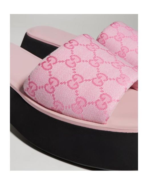 Gucci Multicolor Flatform Slide Sandal