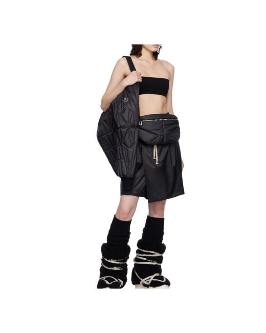 Moncler Black Rick Owens Quilted Zipped Belt Bag for men