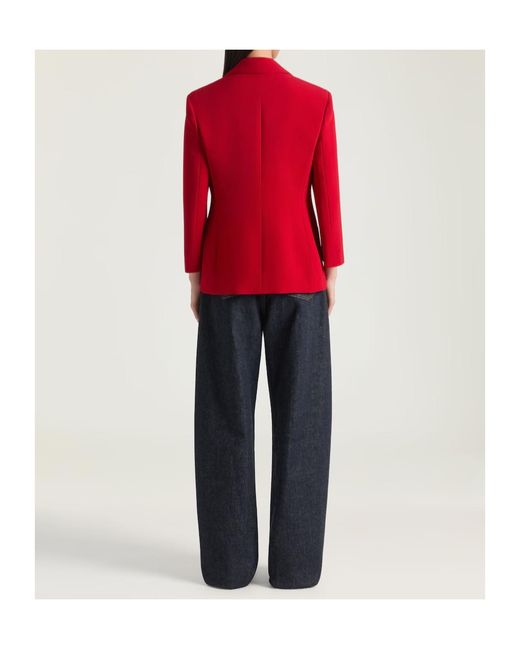 Givenchy Red Single-Breasted Jacket