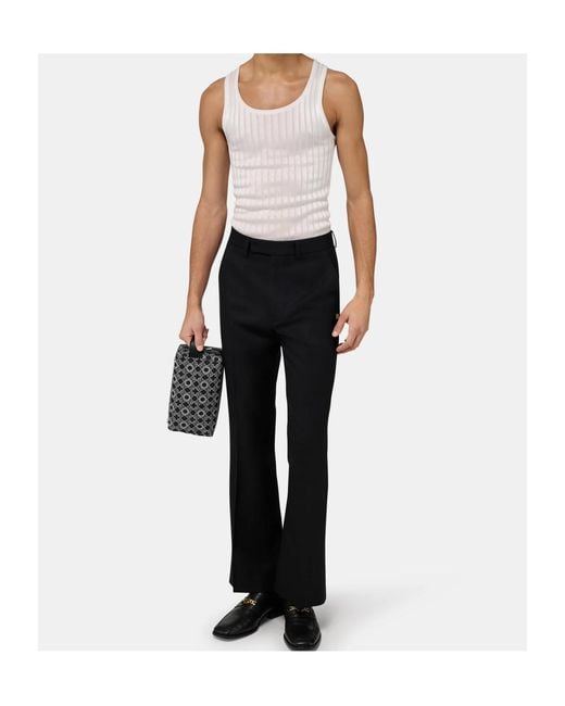 Amiri White Logo-Plaque Knitted Tank Top for men