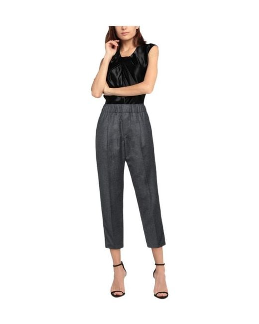 Brunello Cucinelli Gray Fsolidcolor Casual Trousers