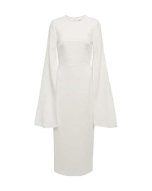 Roksanda White Bridal Zimara Crêpe Midi Dress