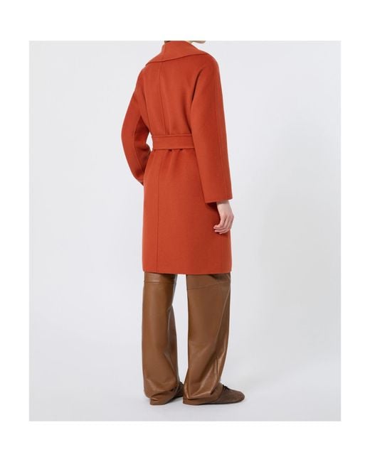Max Mara Red Long-Sleeved Coat