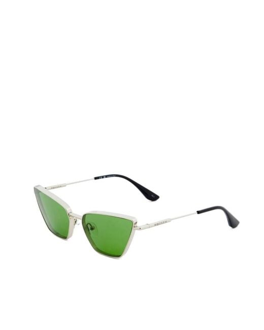 McQueen Green Eyewear Cat-Eye Frame Sunglasses
