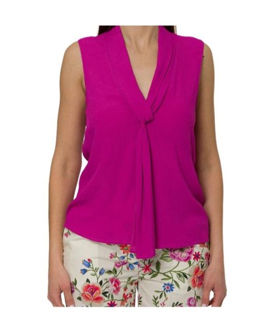 Liu Jo Purple Georgette Top