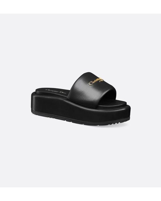 Dior Black D-Lane Platform Slide
