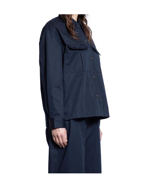Studio Nicholson Blue Lapel Casual Jacket