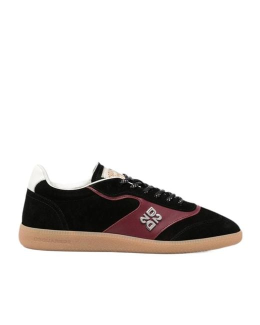 DSquared² Black Rebels Logo-Plaque Sneakers for men