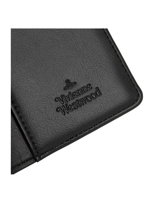 Vivienne Westwood Black Vertical Flap Card Holder