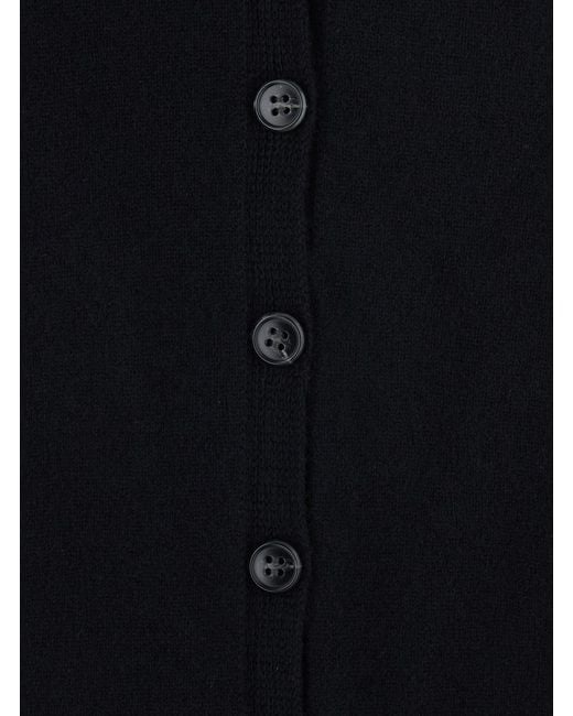 Lisa Yang Black Long-Sleeve V-Neck Cardigan