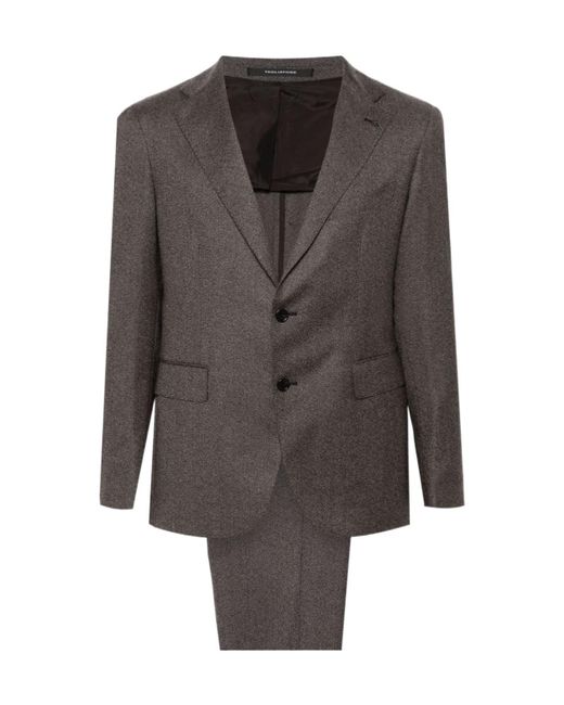 Tagliatore Gray Single-Breasted Virgin Wool Suit for men