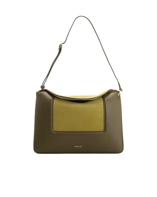 Wandler Green Penelope Logo Printed Shoulder Bag