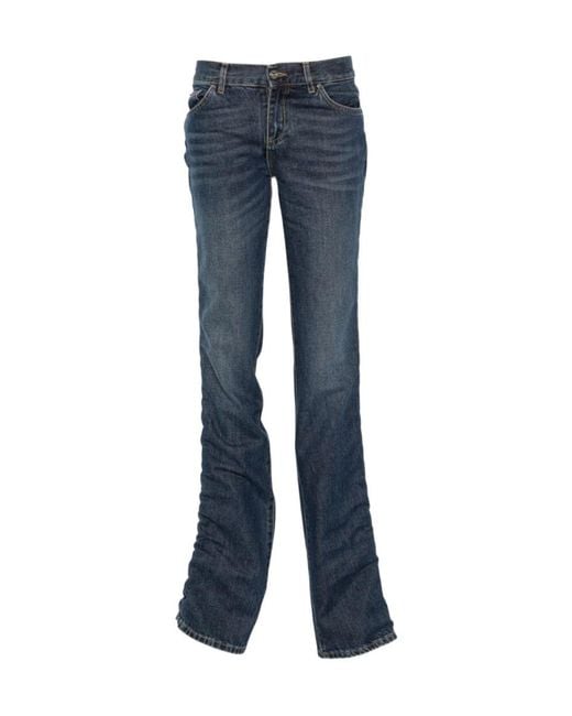 Liu Jo Blue X Elodie Whiskered Ruched Jeans