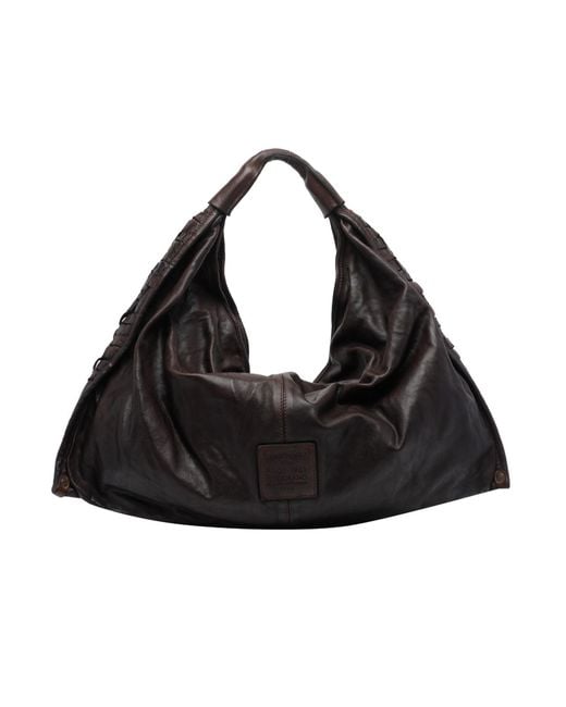 Campomaggi Black Atena Intrecciato Tote Bag