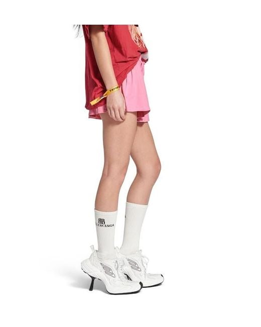 Balenciaga Pink Laurel Classic Football Mini Skirt