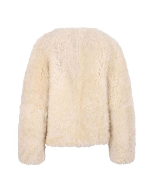 Tom Ford Natural Crewneck Long-Sleeved Coat