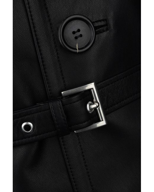 Prada Black Nappa Leather Coat for men