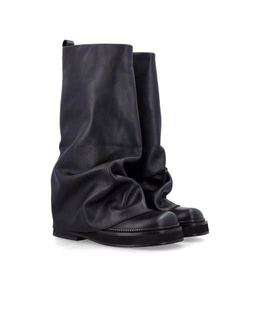 The Attico Blue The Robin Combat Boots