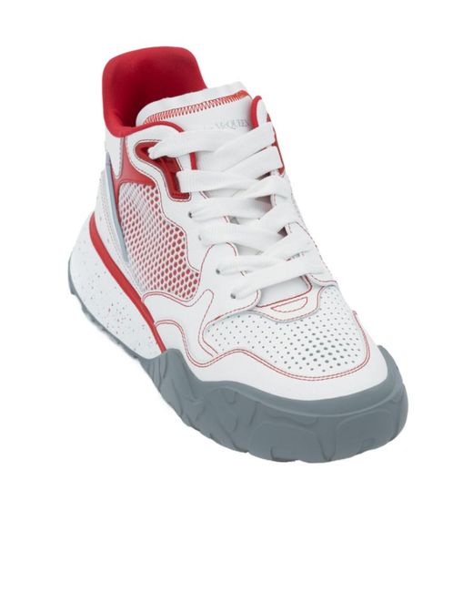 Alexander McQueen White Court Trainer Chunky Sneakers for men