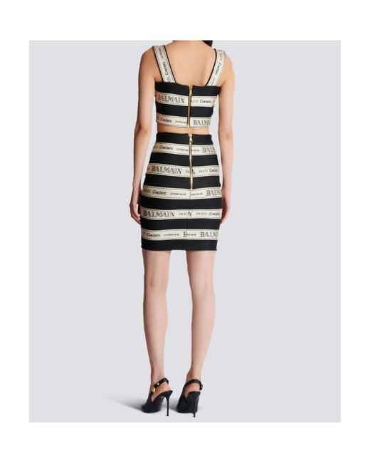 Balmain Black Short Skirts
