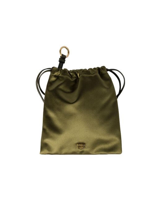 Miu Miu Green Drawback Functional Pouch