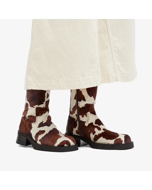 Miista Brown Pull-On Ankle Boots