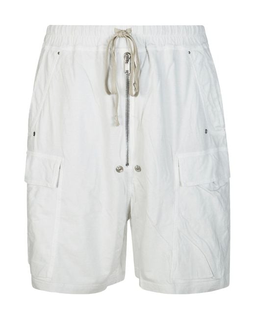 Rick Owens Gray Bela Cargo Shorts for men