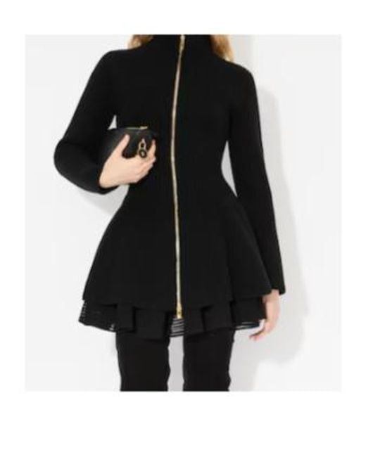 Alaïa Black Peplum Cardigan