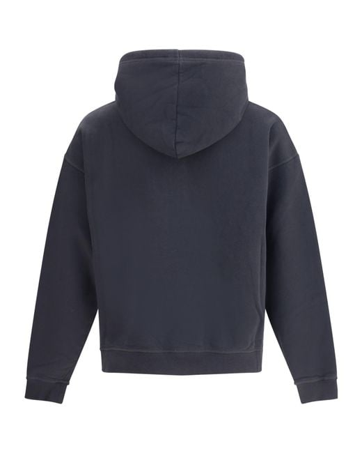 DSquared² Blue Logo Detailed Drawstring Hoodie for men