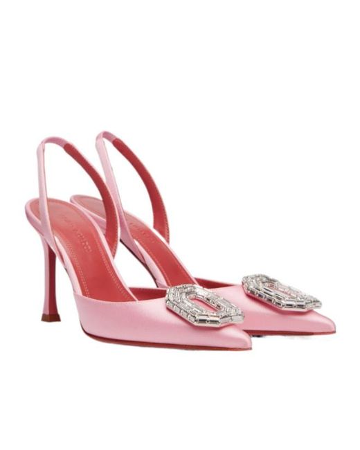 AMINA MUADDI Pink Camelia Sling 90 Pointed-Toe High-Heeled Sandals