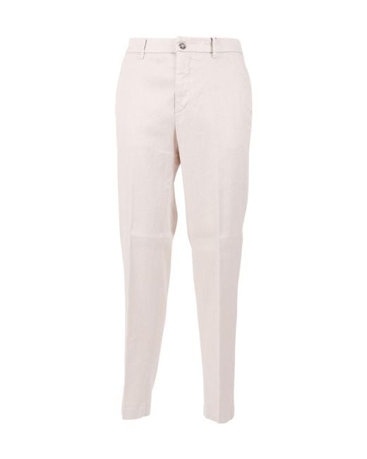 Peserico Natural Button Trousers for men